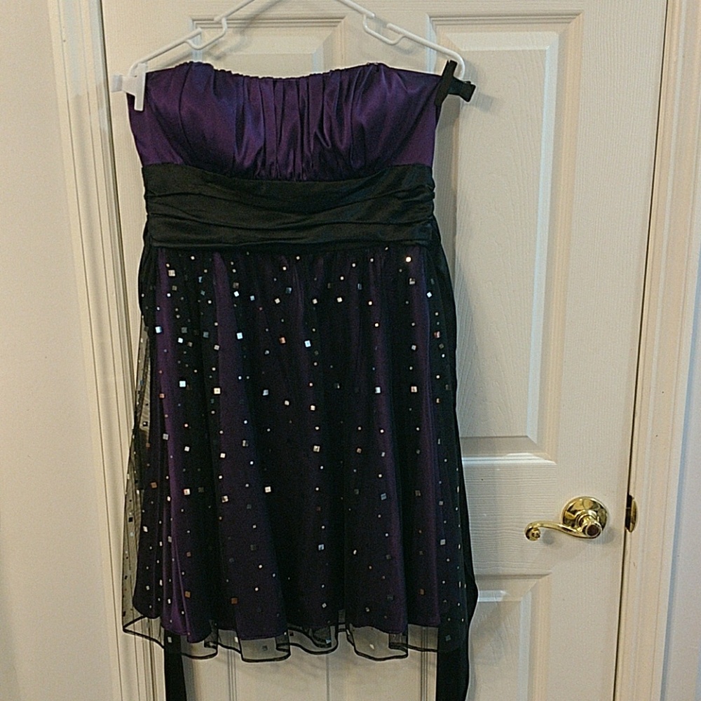 Black and purple dress